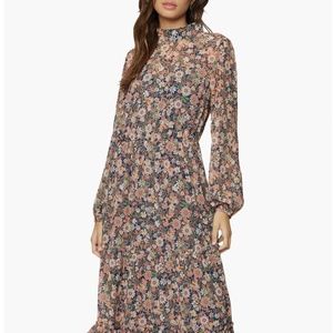 Lost + Wander - Flower Power Long Sleeve Midi Dress